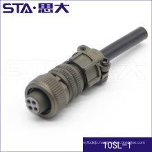 Amphenol MIL-C-5015 Series Circular Connector,MS3100/MS3101/MS3102/MS3106/MS3108,4pin Female Connector Plug 10SL-1S